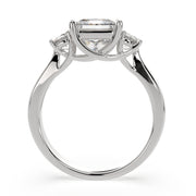 3.2 Carat VS1 D Lab Grown Diamond Trilogy Princess Ring